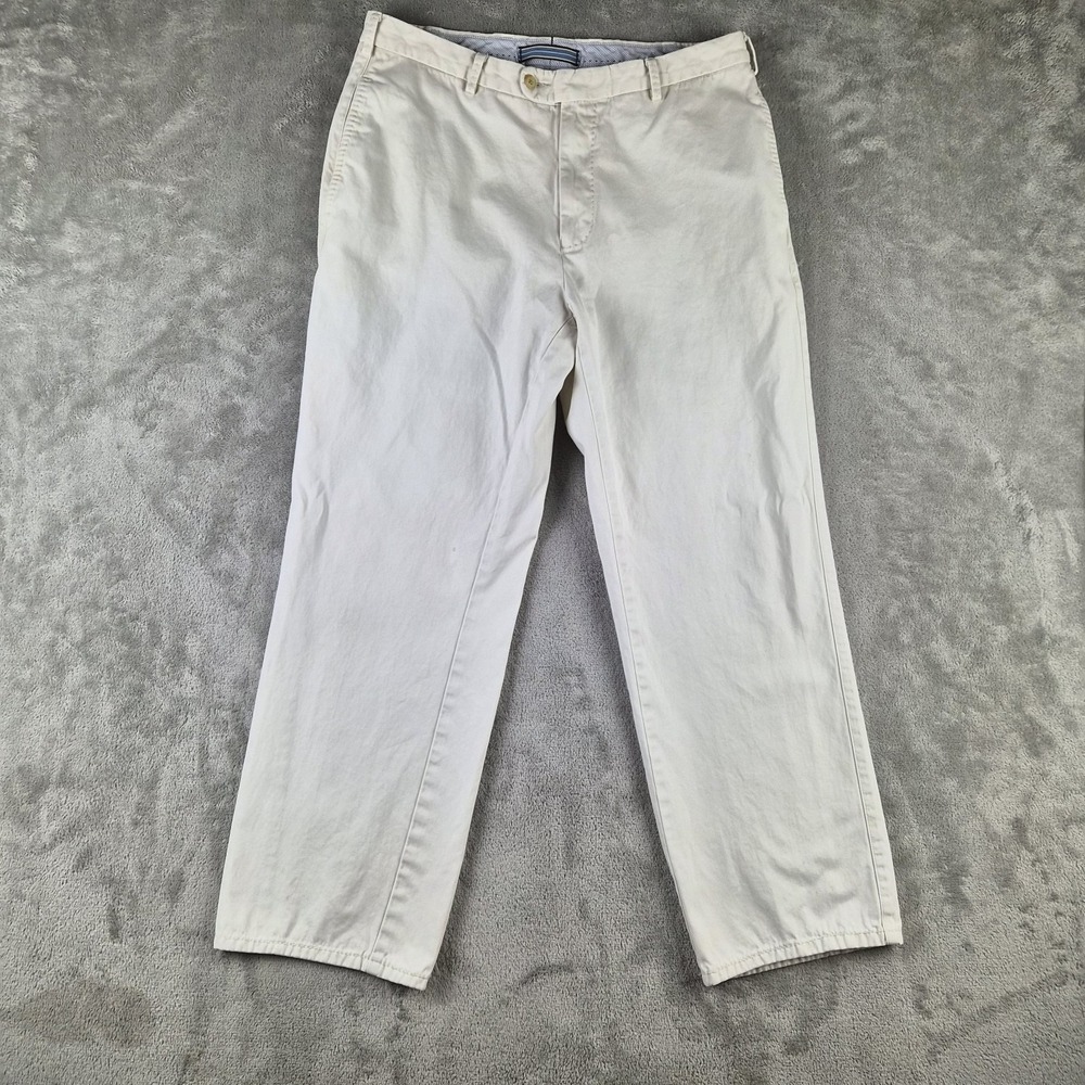 Peter Millar Chino Pants Mens 32x27 White Khaki Pima Cotton Country Club Golf